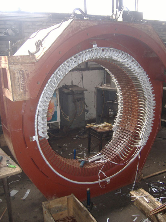 Капитальный ремонт статора компресорного высоковольтного электродвигателя