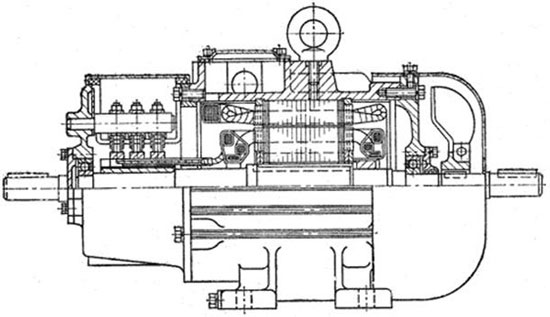 Общий вид фазного двигателя